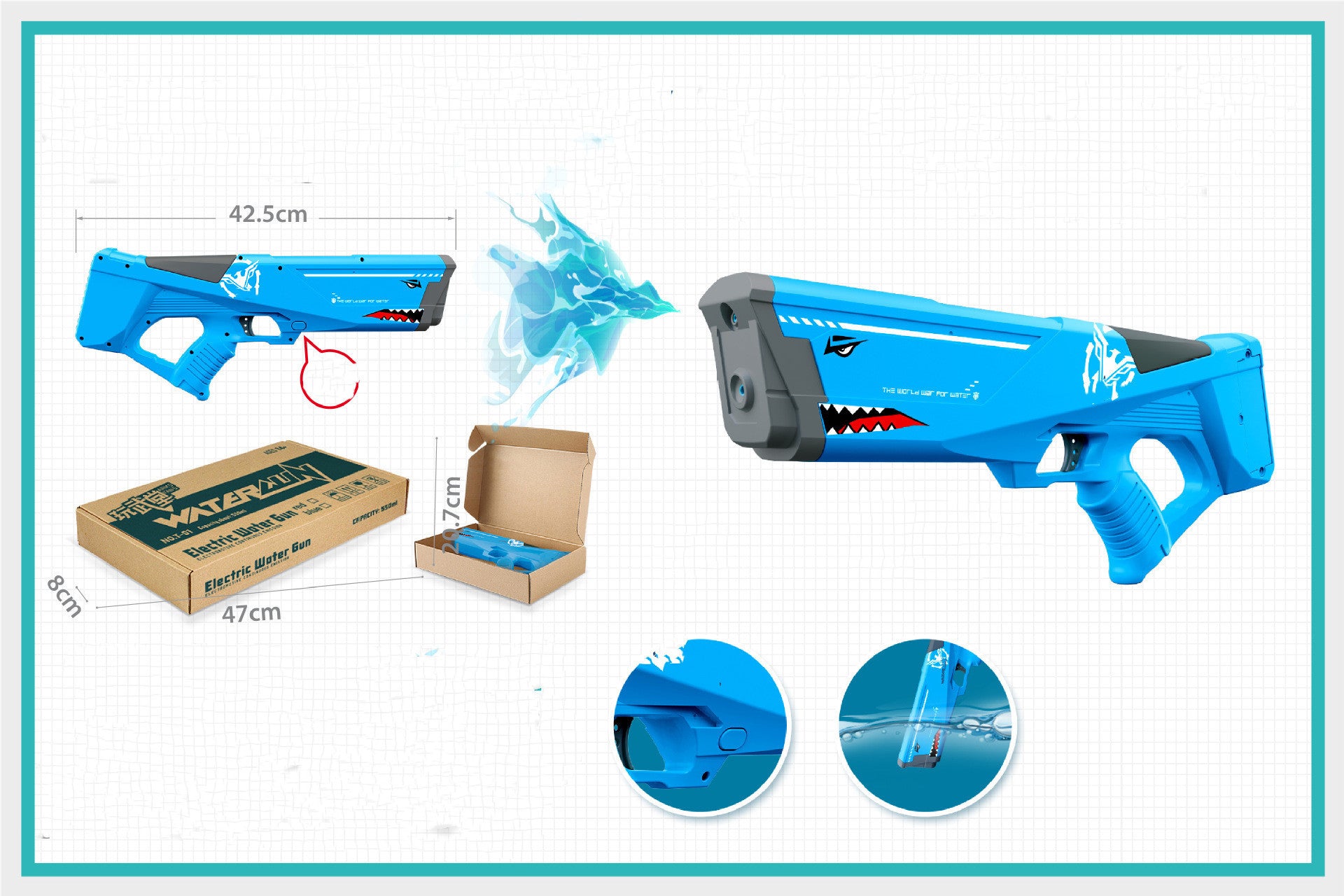Children's Electric Water Gun Automatic Suction High-pressure Strong